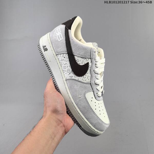 Nike Air Force 1 07 Low Grey White Black EU 36-45 sneaker