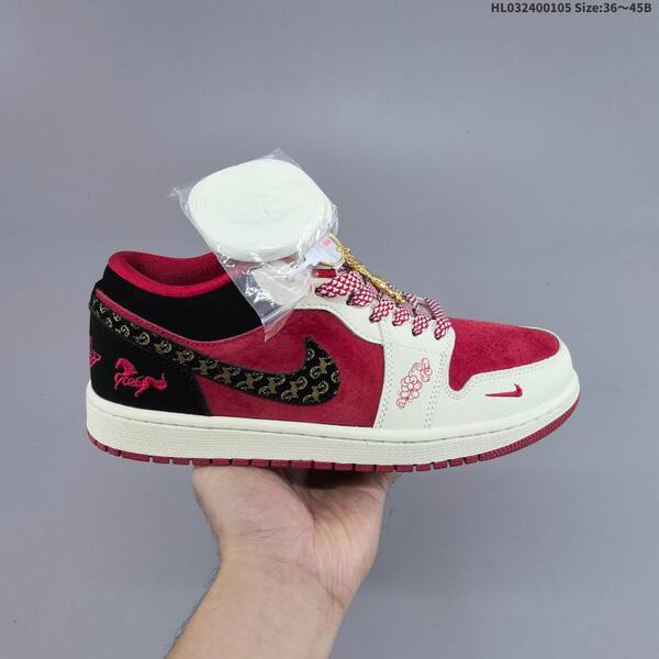 Nike Air Jordan 1 Low red/white/black 36~45B lifestyle
