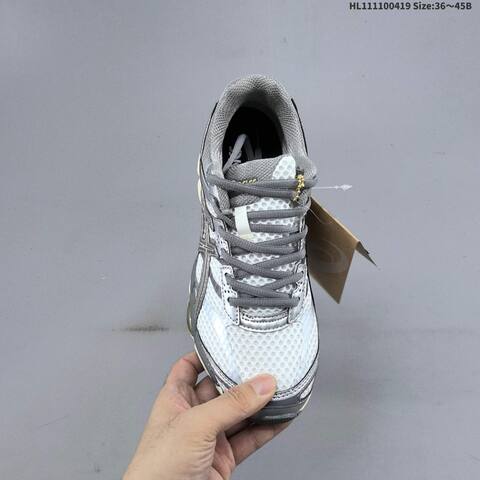 ASICS Gel Cumulus 16 White Silver Gray Cream Yellow EU 36-45 Running Shoe Running Sneakers - Unisex (BS-64339)