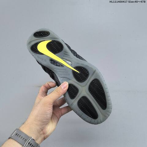Nike Air Foamposite Pro Black Neon Volt Grey EU 40-47 Basketball Shoe - Men's (BS-60666)