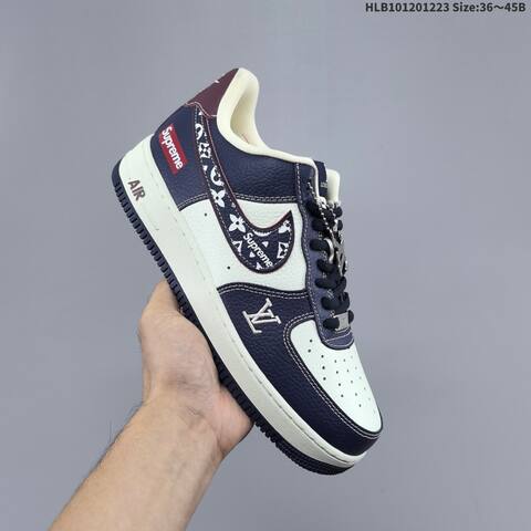 Nike Air Force 1 07 White Navy Maroon EU 36-45 Sneaker - Unisex (BS-62502)