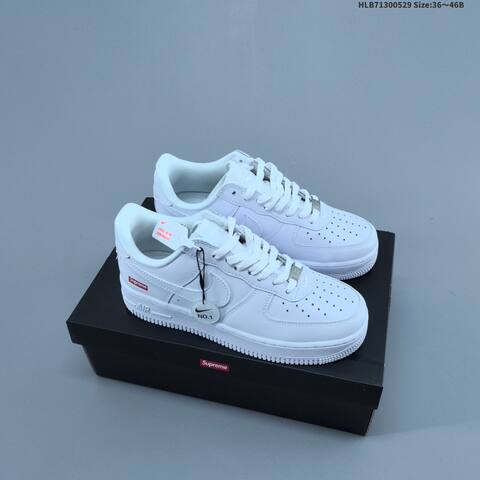 Nike Air Force 1 07 Supreme White Wheat Red EU 36-46 Sneaker - Unisex (BS-60064)