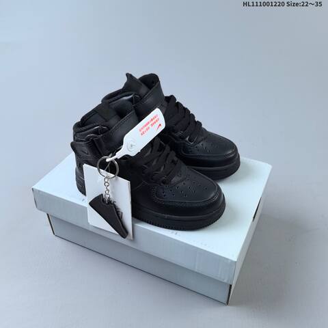 Nike Air Force 1 07 Mid Black Wheat Brown EU 22-35 Sneaker - Women's (BS-62536)