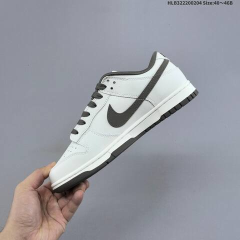 Nike SB Dunk Low Pro Light Grey Dark Grey White EU 40-46 Skate Shoe - Men's (BS-61541)