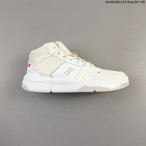 On Running THE ROGER CLUBHOUSE Mid HL491401125 Cream White Off White EU 36-45 Sneaker Casual Sneakers - Unisex (BS-69764)