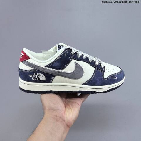 Nike SB Dunk Low White Navy Grey Red EU 36-45 Skate Shoe - Unisex (BS-61904)