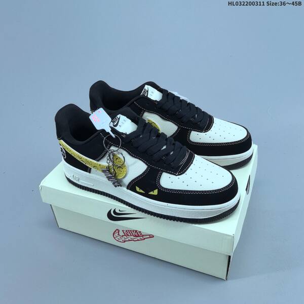 Nike Air Force 1 07 LV8 black white yellow brown EU 36 45 sneaker EU 36-45