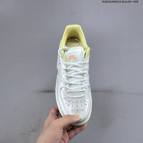 Nike Air Force 1 07 Metallic Silver Pale Yellow White EU 36-45 Sneaker - Unisex (BS-60284)