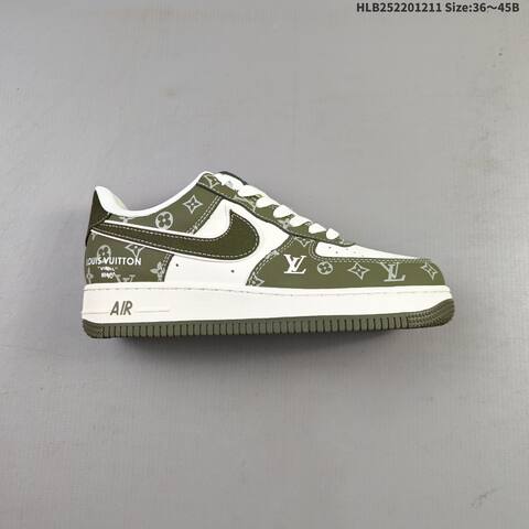Nike Air Force 1 07 Off White Navy Blue Red EU 36-45 Sneaker - Unisex (BS-62769)