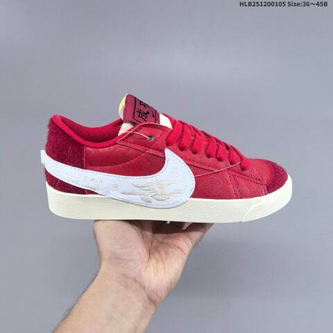 Nike Blazer Low 77 Jumbo Red White Sail EU 36-45 Skate Shoe - Unisex (BS-62228)