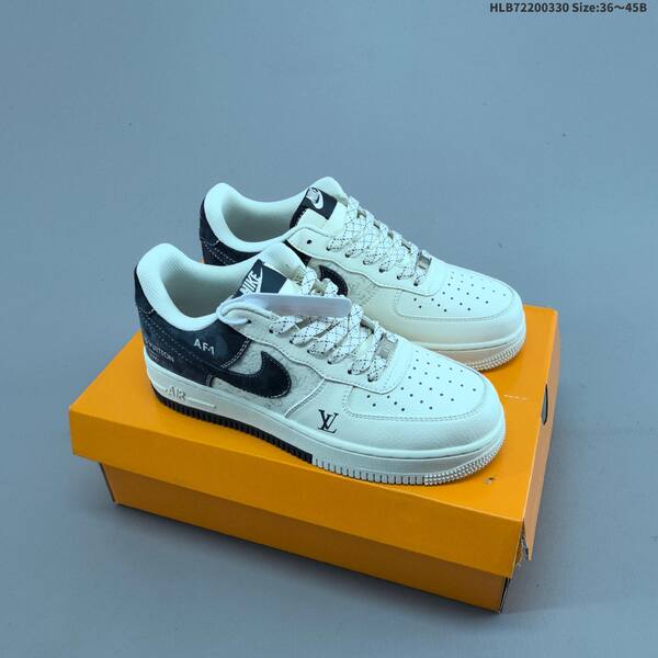 Nike Air Force 1 07 LV8 off white dark black red EU 36-45 skate shoe