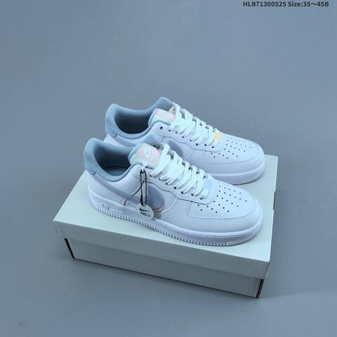 Nike Air Force 1 07 FB1839-111 White Beige Blue Gum EU 35-45 Skate Shoe - Unisex (BS-60145)