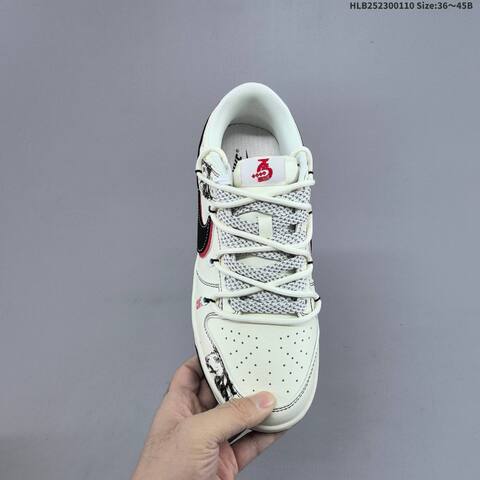 Nike Dunk Low Retro DIY Off White Black Red EU 36-45 Skate Shoe - Unisex (BS-62075)