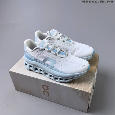 On Cloudmonster Paf White Light Blue EU 36-45 Running Shoe Running Sneakers - Unisex (BS-69734)