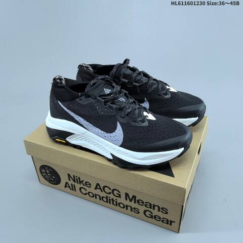 Nike ACG Zegama Trail 2 HV8113-005 Black White Grey Orange EU 36-45 Trail Shoe - Unisex (BS-62332)