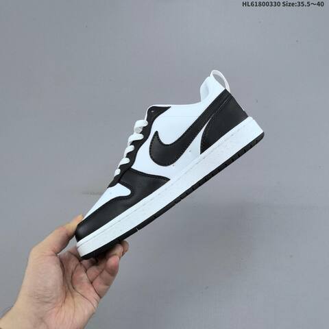 Nike Court Borough Low Black Red White EU 35 5-40 Skate Shoe - Unisex (BS-61036)