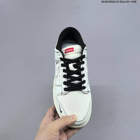 Nike SB Dunk Low Retro Supreme DIY Off White Black Red Grey EU 36-45 Skate Shoe - Unisex (BS-61896)