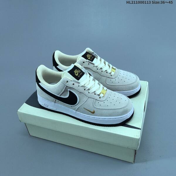 Nike Air Force 1 07 Low light grey white blue orange EU 36-45 sneaker