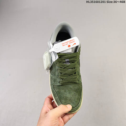 Nike SB Dunk Low Zoom Air Dark Green Grey Off White EU 36-46 Skate Shoe - Unisex (BS-62907)