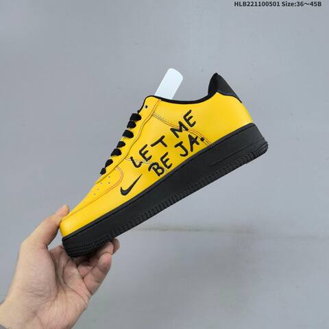 Nike Air Force 1 Low Yellow Black Multicolor EU 36-45 Sneaker - Unisex (BS-60544)