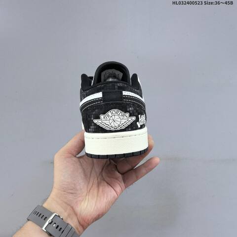 Jordan Air Jordan 1 Low White Black Grey Red EU 36-45 Sneaker - Unisex (BS-60181)