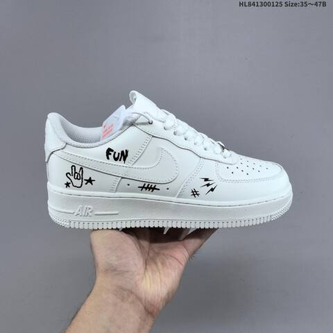 Nike Air Force 1 07 Low White Black EU 35-47 Sneaker - Unisex (BS-61768)