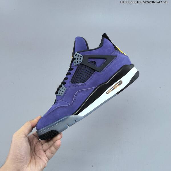 Jordan Air Jordan 4 Retro OG imperial purple/black/gray 36~47.5 basketball