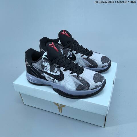 Nike Zoom Kobe VI CNY Black Grey Red White EU 38-46 Basketball Shoe - Unisex (BS-61938)