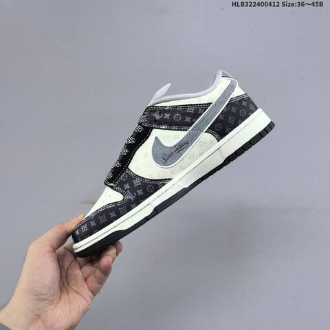 Nike SB Dunk Low Off White Black Grey EU 36-45 Skate Shoe - Unisex (BS-60789)