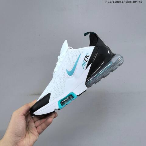 Nike Air Max 270 Flyknit White Black Teal EU 40-45 Running Shoe - Men's (BS-60683)