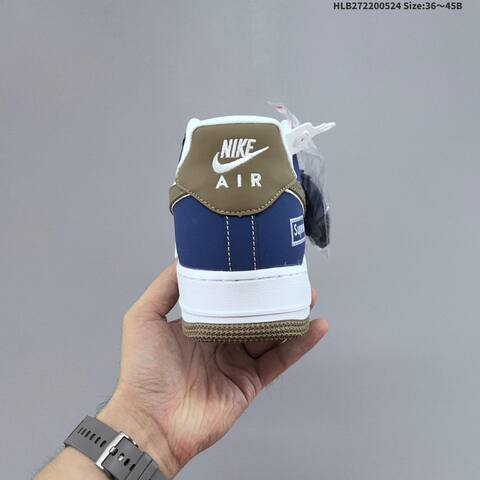 Nike Air Force 1 07 LV8 LD1999-030 Navy Blue White Olive Brown EU 36-45 Sneaker - Unisex (BS-60161)