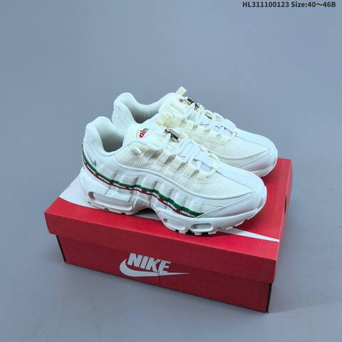 Nike Air Max 95 White Green Red Black EU 40-46 Running Shoe - Men's (BS-61810)