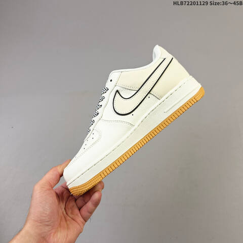 Nike Air Force 1 07 LV8 CS5288-053 Off White Black EU 36-45 Sneaker - Unisex (BS-62971)