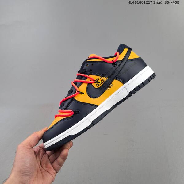 Nike Off-White x Nike Dunk Low yellow navy neon pink white EU 36-45 skate shoe