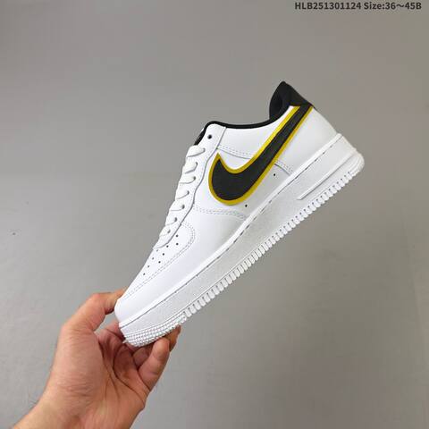 Nike Air Force 1 07 White Black Gold EU 36-45 Sneaker - Unisex (BS-63130)
