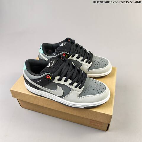Nike SB Dunk Low Pro Grey Black White Mint EU 35 5-46 Skate Shoe - Unisex (BS-63031)