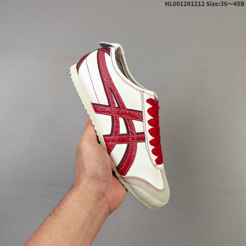 Onitsuka Tiger MEXICO 66 Black Red Silver White EU 36-45 Sneaker Casual Sneakers - Unisex (BS-69165)