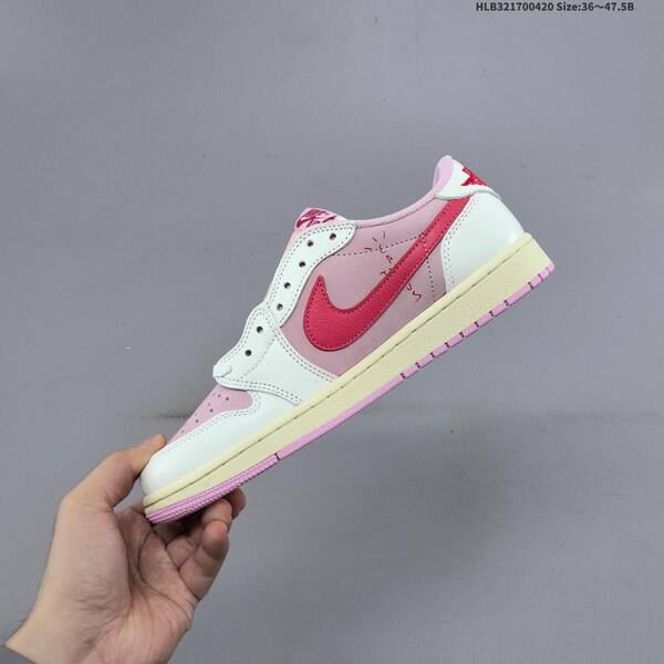 Jordan Air Jordan 1 Low x Travis Scott Pink/White/Red EU 36-47.5 casual