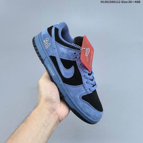 Nike SB Dunk Low Supreme Blue Black Red EU 36-46 Skate Shoe - Unisex (BS-62040)