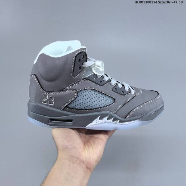 Jordan Air Jordan 5 Retro Wolf Grey / White 36~47.5B basketball