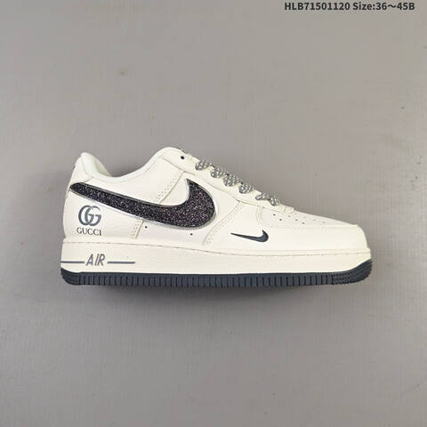 Nike Air Force 1 07 LV8 Off White Grey Black EU 36-45 Sneaker - Unisex (BS-63417)
