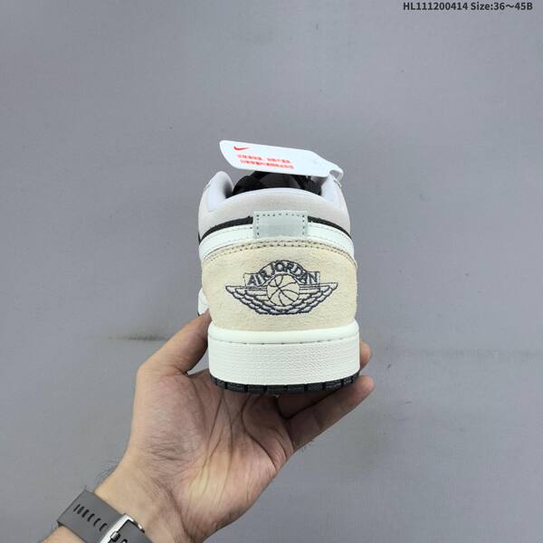 Nike Air Jordan 1 Low black/grey/pink/white 36~45 basketball