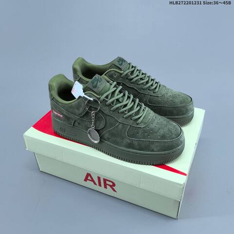 Nike Air Force 1 07 LV8 DF0188 117 Olive Green Red EU 36 45 Sneaker EU 36-45 - Unisex (BS-62293)