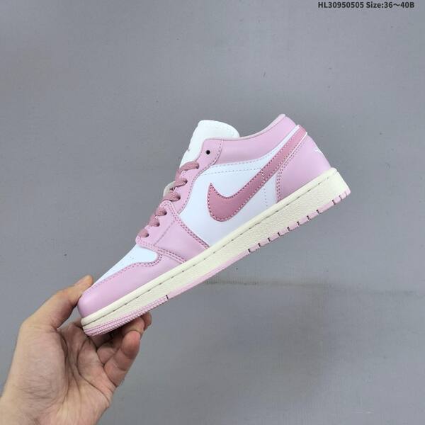 Nike Air Jordan 1 Low pink and white 36~40B casual