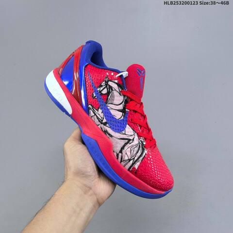Nike Zoom Kobe VI CNY Light Grey Red White Blue EU 38-46 Basketball Shoe - Unisex (BS-61796)