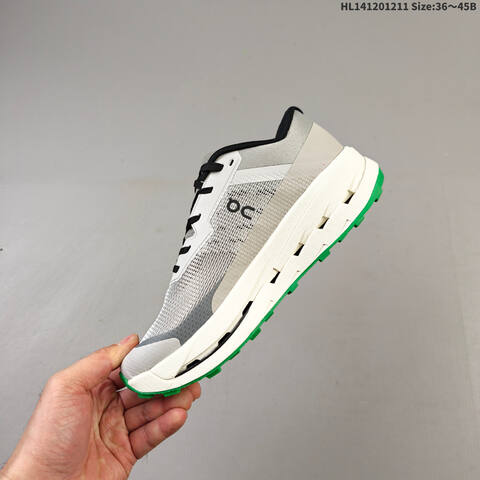 On Cloudultra White Black Green EU 36-45 Trail Shoe Trail Running Sneakers - Unisex (BS-68392)