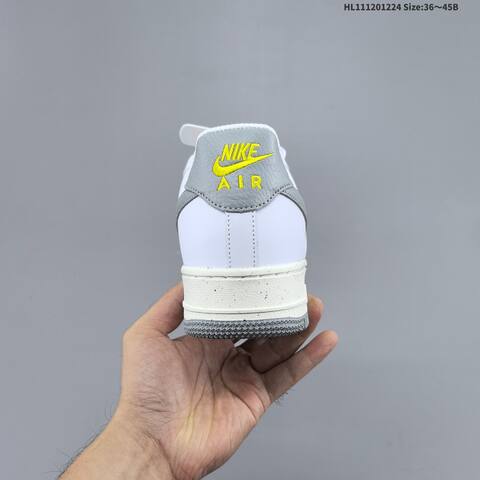Nike Air Force 1 07 White Light Grey Sail Yellow EU 36-45 Sneaker - Unisex (BS-62489)