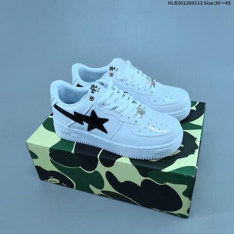 BAPE BAPE STA Low University Blue White Black EU 36-45 Skate Shoe - Unisex (BS-62022)
