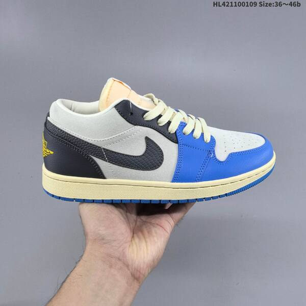 Nike Air Jordan 1 Low blue/gray/black/white 36~46 lifestyle
