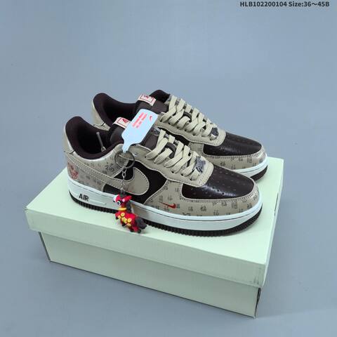 Nike Air Force 1 Low Off White Dark Blue Red EU 36-45 Sneaker - Unisex (BS-62237)